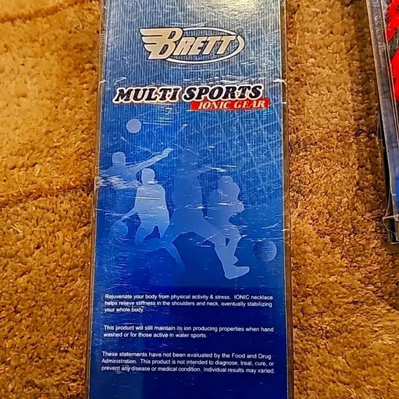 Sport Novelties Titanium Necklace Red&Blue small - Picture 1 of 3